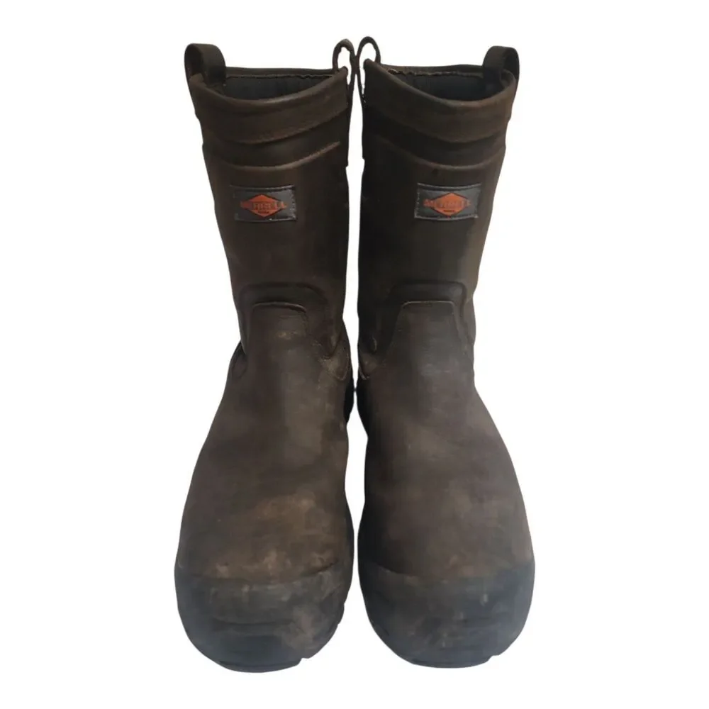 Merrell Work Boots Men's 12W Strongfield Leather Pull On Comp Toe Waterproof